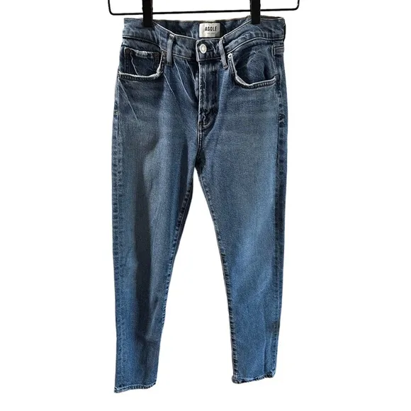 Agolde Mid Rise straight Fit Jeans. Size 25 made using organic cotton