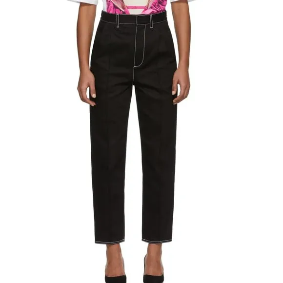 Alexander McQueen Black Denim Pegleg Jeans