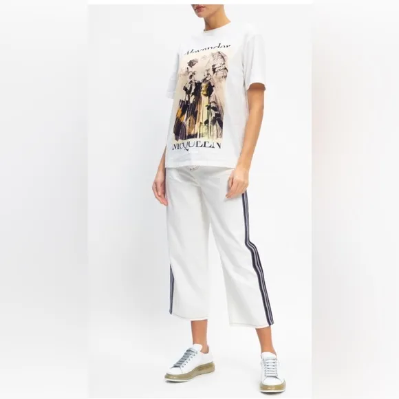Alexander McQueen wide-leg cropped jeans
          
      NWT