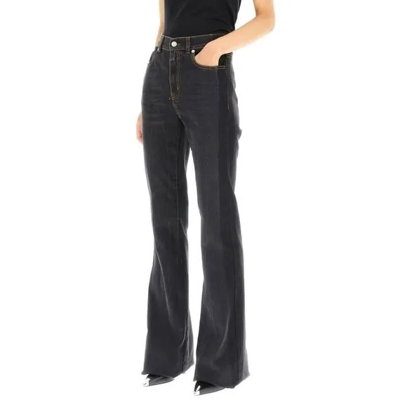 Alexander McQueen Women's STONEWASH BLACK Jeans
          
      NWT