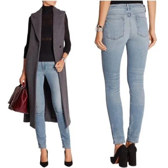 Denim x Alexander Wang 001 Slim Fit Jeans Light Indigo Fade Size 30