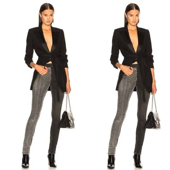 Alexander Wang Slim Slouch with Studded Paneled Leg in Grey Aged
          
      NWT