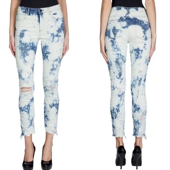 NEW • Alexander Wang Denim Whiplash Destroyed Skinny Jean Bleached
          
      NWT