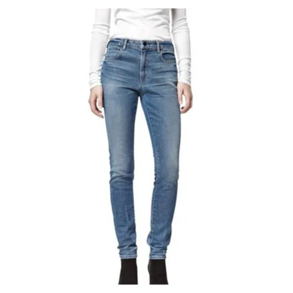 Denim x Alexander Wang Slim Jeans Womens 27 Light Indigo Fade Skinny Stretch