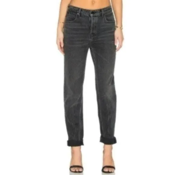 NEW Denim x Alexander Wang 003 Faded Black Button Fly Boy Fit Jeans Size 28
          
      NWT