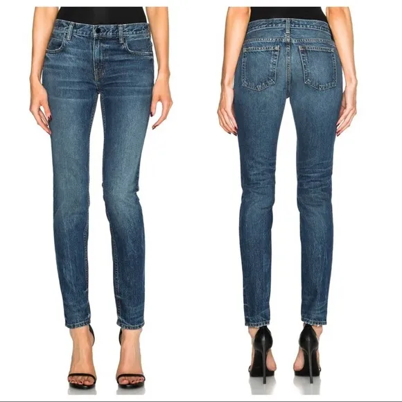 Denim X Alexander Wang | Womens 002 Relaxed Denim Jeans Blue Straight Leg Indigo