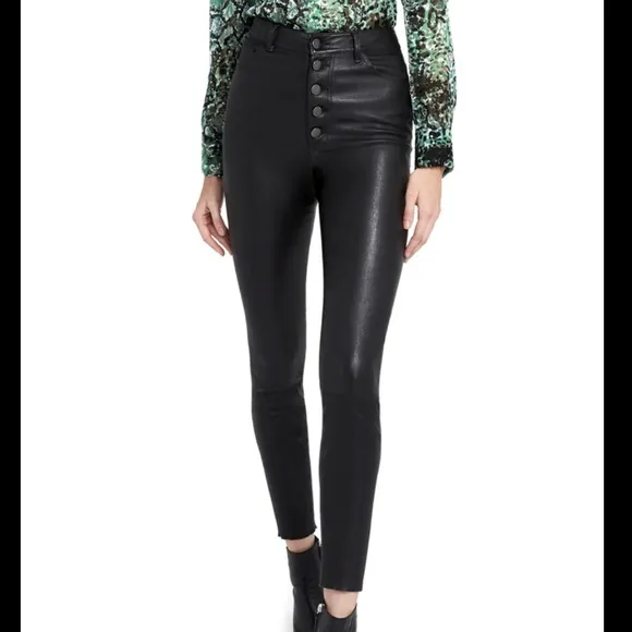 Alice & Olivia Leather Jeans