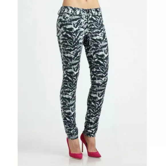Alice And Olivia Animal Print Skinny Jeans
