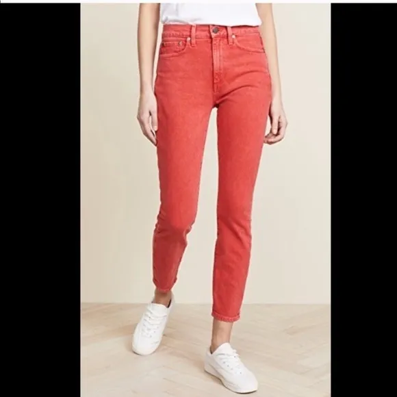 Alice & Olivia good high rise skinny jean in perfect poppy