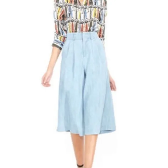 Denim Chambray Culottes