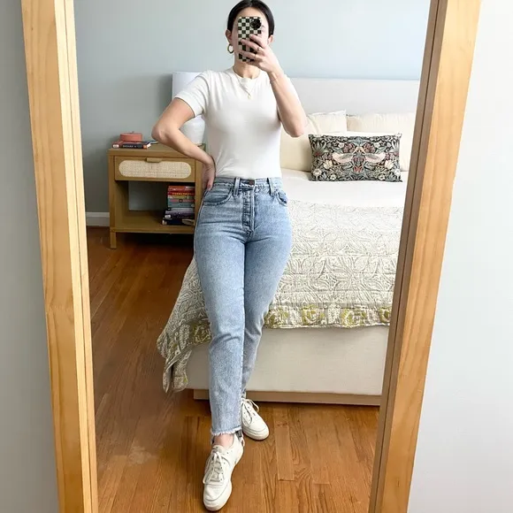Alice + Olivia AO.LA Amazing Good Luck Slim Girlfriend Jeans