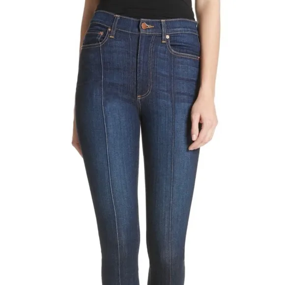Alice + Olivia AO.LA Good High Rise Pintuck Crop Skinny Jeans, 26