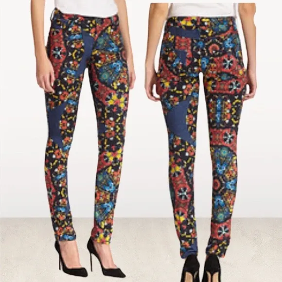 Alice And Olivia Jewel Print Jeans