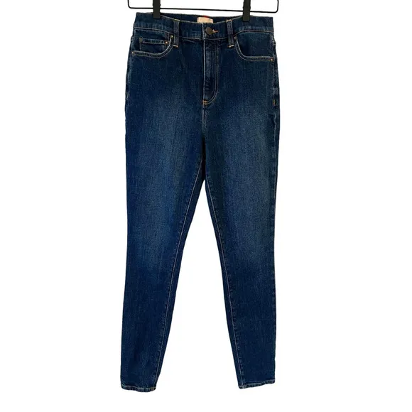 Alice + Olivia Good High Rise Skinny Jeans Love Train Medium Dark Wash Size 26