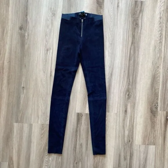 Alice + Olivia lamb skin suede pants