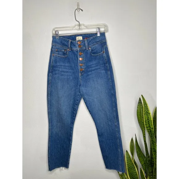 Alice & Olivia Arya Straight Leg Hi Rise Jeans 29