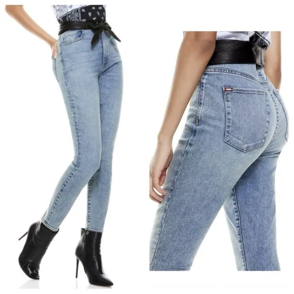 NWT Alice + Olivia Good Leather Tie Waist Cropped Jeans
          
      NWT