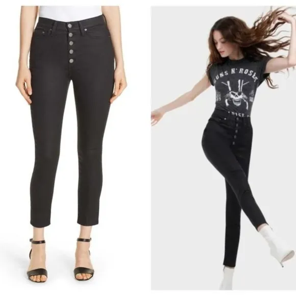 AO.LA Good Exposed Button Skinny Jeans Size 31
          
      NWT