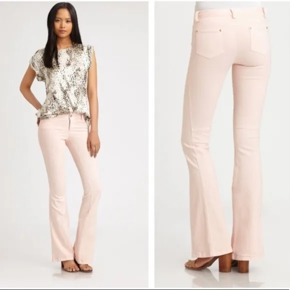 Alice and Olivia peach jeans