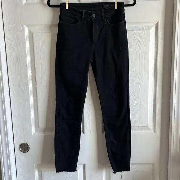 Allsaints Miller SizeMe Jean / Black / Frayed Raw Hem / SZ S