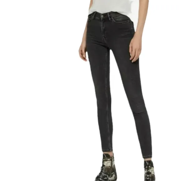 ALL SAINTS Grace Skinny jeans in washed black size 27