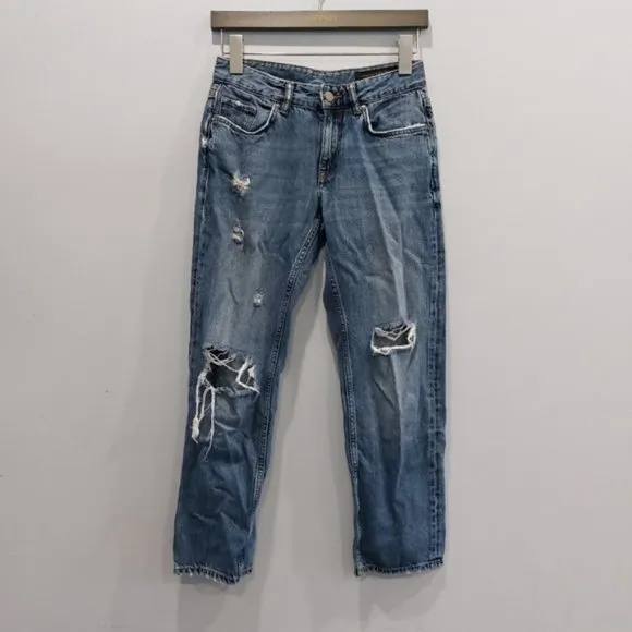 All Saints Alana Boys Jeans Distressed Denim