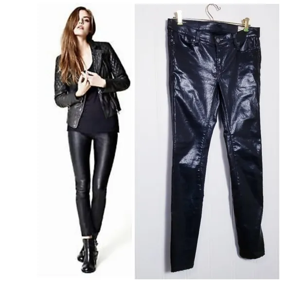 All Saints Brodie Waxed Skinny Jeans
