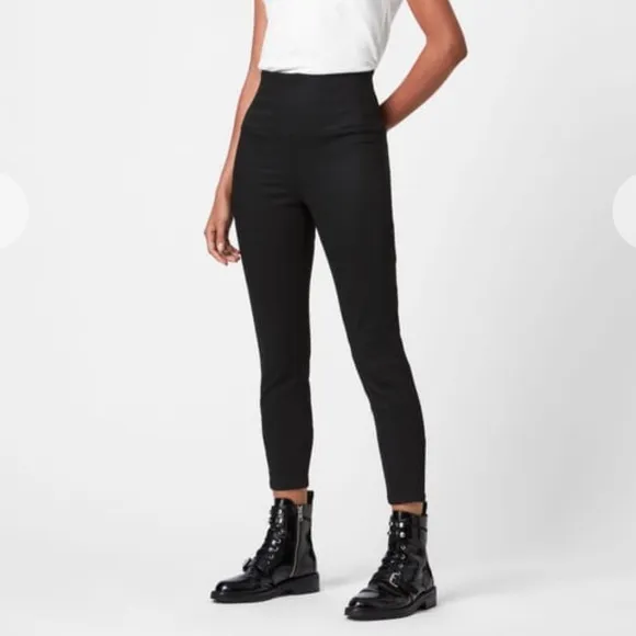 AllSaints Cora denim leggings with zip detail in black
          
      NWT