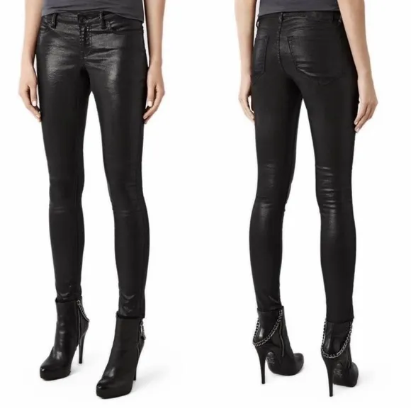 AllSaints Women's Black Petrel Ashby Jeans size W 27