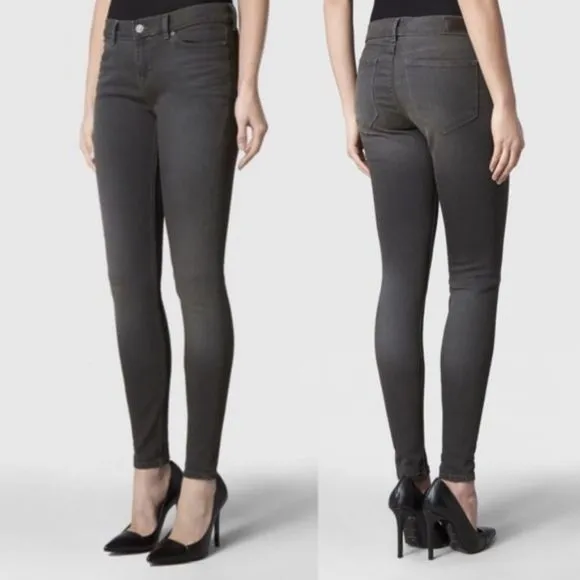 ALL SAINTS ASHBY Low-Rise Skinny Fit Denim Jeans Grey/Heathered Black WMNS Sz 32
