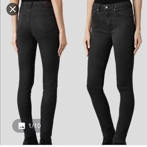 All Saints Mast low rise skinny fit jeans