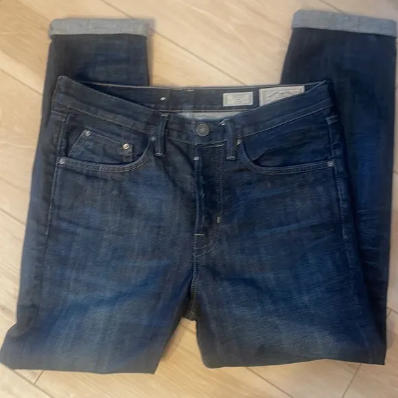 AllSaints Dark Wash Taper Tapered Fit Denim Jeans Size 30