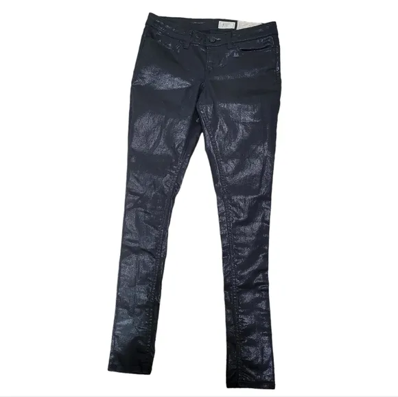 All Saints Petrel Ashby Coated Skinny Jeans  in Black