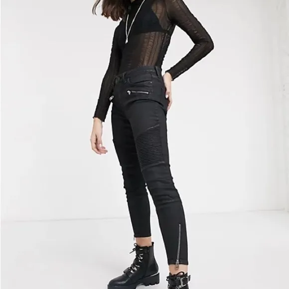 All Saints Grace Biker Jeans Black
          
      NWT