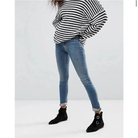 AllSaints Mast skinny jeans washed indigo 24