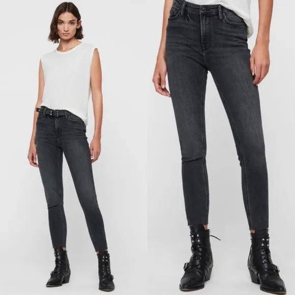ALLSAINTS black Roxanne jeans 28
