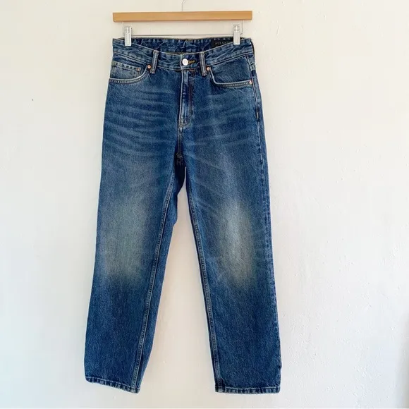 All Saints Ava Distressed Vintage Straight Leg Size 28