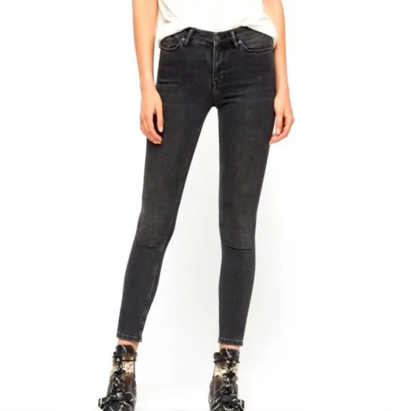 All Saints Grace Faded Black Skinny Jeans 31