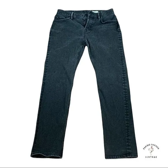 All Saints Carter Jeans size 30, Black, Button Fly Allsaints