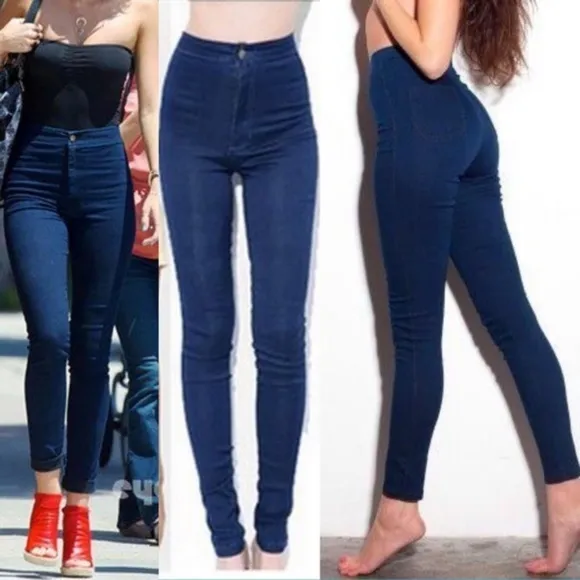 American Apparel High Rise Easy Jeans Darkwash