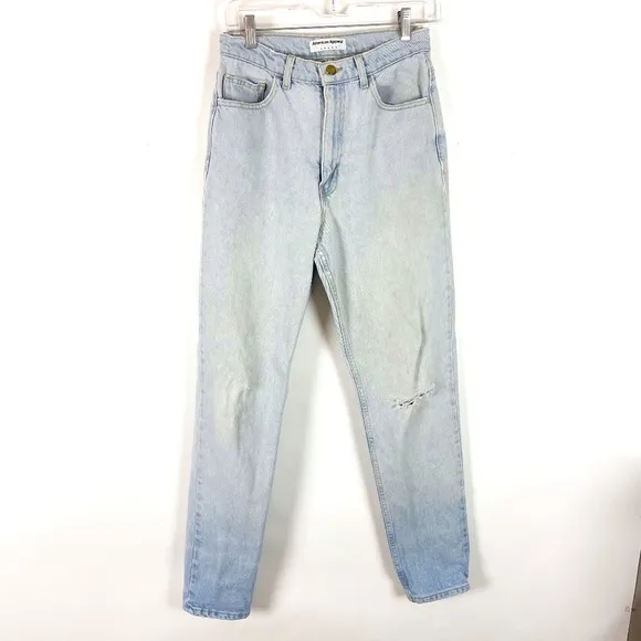 American Apparel Women's Blue Denim High Waisted Jeans Size 29
