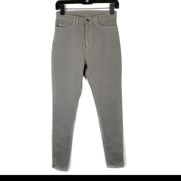AMERICAN APPAREL STRETCH FOUR WAY HIGH WAIST GRAY COTTON JEANS NWOT SIZE 30/31