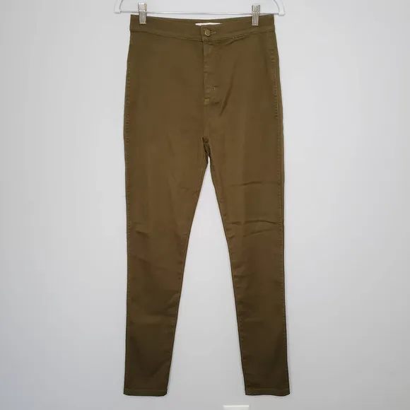 AMERICAN APPAREL Military Olive Green High Rise Skinny Jeans Sz Large L