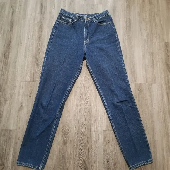 American Apparel High Rise Blue Mom Jeans