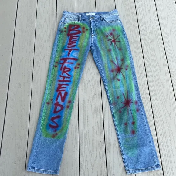 American Apparel Graffiti Spray Paint Jeans