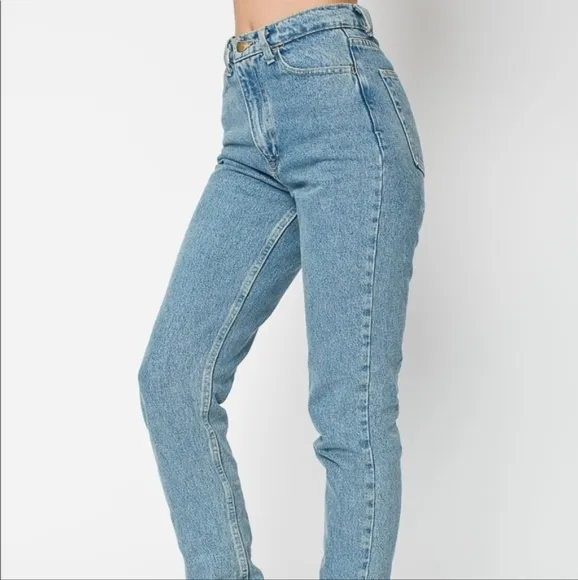 American Apparel High Waisted Tapered Mom Jeans Medium Wash Size 32