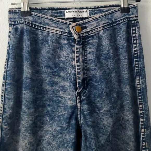 American Apparel High Rise Acid Wash Stretchy Jeggings