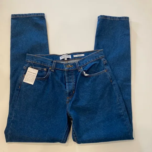 American Apparel Denim The Slim Jean Medium Wash NWT Sz 33 Cotton Straight Leg
          
      NWT