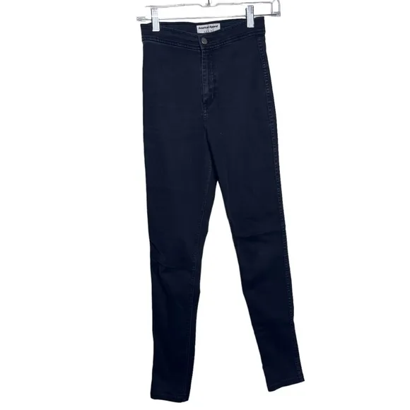 American Apparel Black Denim High Waist Skinny Jeans