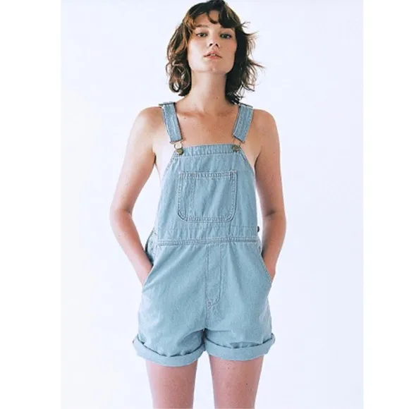 American Apparel Dungaree Overalls Light Wash
